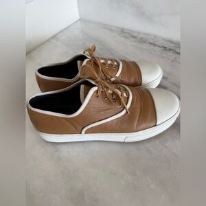 Celine Phoebe Philo Camel & White LeatherTrainers Sneakers • 39 • w/ Dustbag